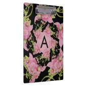 ピンクと黒のアキレアモノグラム クリップボード (右)