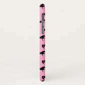 ピンクと黒のウマのスカーフ Case-Mate iPhoneケース (裏面/左)