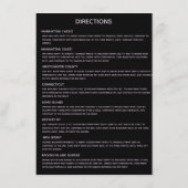 ピンクと黒のカスタムウェディングマップエンクロージャカード エンクロージャーカード (裏面)