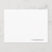 ピンクと黒のガーリー牛のモーベビーシャワー招待状 インビテーションポストカード (裏面)