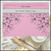 ピンクと黒のキッチンタオルを焼く時間 キッチンタオル