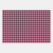 ピンクと黒のクリスマスツリー ラッピングペーパーシート (正面3)