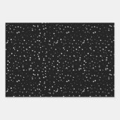 ピンクと黒のクリスマスツリー ラッピングペーパーシート (正面2)