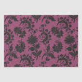 ピンクと黒のゴシックの花のパターンのハロウィーン 薄葉紙 (正面)
