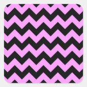 ピンクと黒のジグザグ スクエアシール (正面)