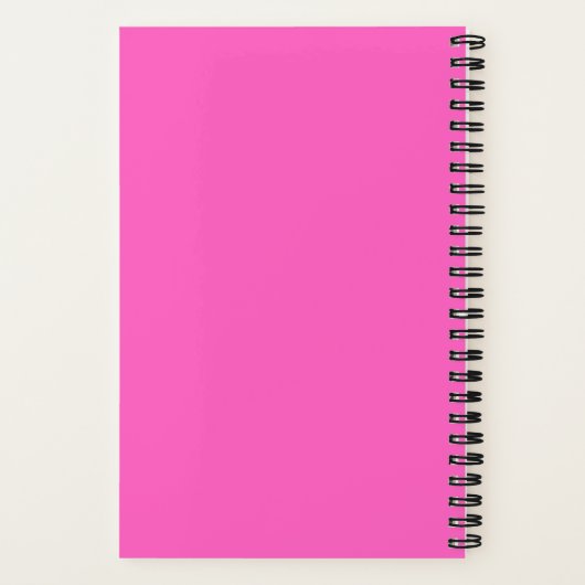 ピンクと黒のジャーナルを使った「Glow Up」 ノートブック (裏面)