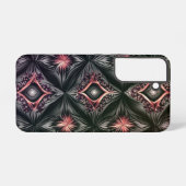 ピンクと黒のジュエルアイデザイン SAMSUNG GALAXYケース (裏面横)