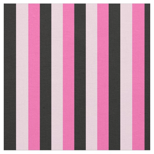 ピンクと黒のストライプ ファブリック (クローズアップ)