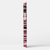 ピンクと黒のストレッチ迷彩柄 Case-Mate iPhoneケース (裏面 / 右)