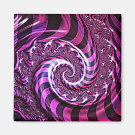 ピンクと黒のスパイラルアイリュージョン磁石 マグネット