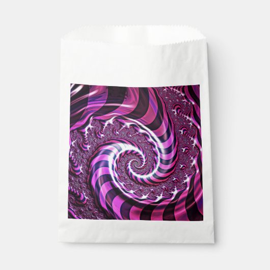 ピンクと黒のスパイラルイリュージョンのバッグ フェイバーバッグ (正面)