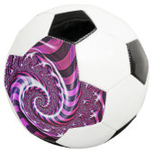 ピンクと黒のスパイラルイリュージョンサッカーボール サッカーボール (3/4)
