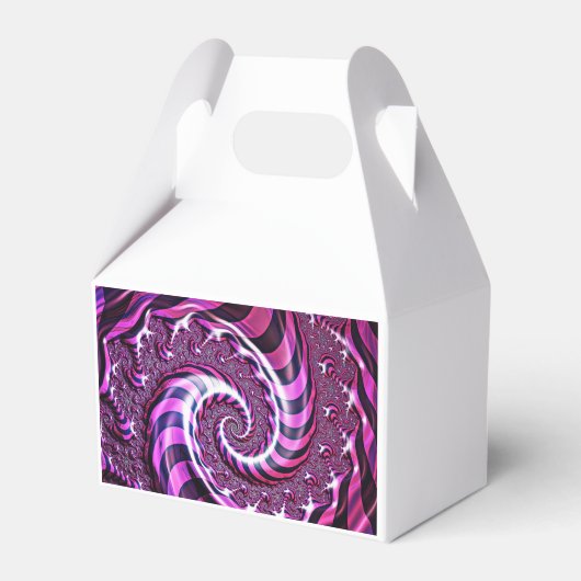 ピンクと黒のスパイラルイリュージョン フェイバーボックス (正面サイド)