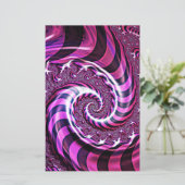 ピンクと黒のスパイラル紙シート (スタンド正面)