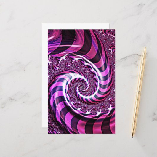 ピンクと黒のスパイラル紙シート (正面/裏面インサイチュ)