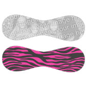 ピンクと黒のゼブラ印刷で自分の写真を追加 ソフトボール (パネル)