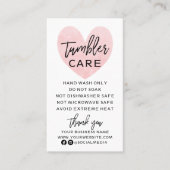 ピンクと黒のタンブラー気にの名刺 名刺 (正面)