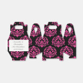 ピンクと黒のダマスクパタ結婚ーン フェイバーボックス (折り畳みなし)