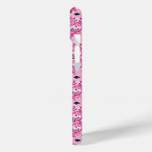 ピンクと黒のダマスク Case-Mate iPhoneケース (裏面 / 左)