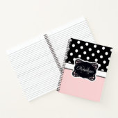 ピンクと黒のドット ノートブック (内部)