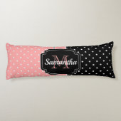 ピンクと黒のドット ボディピロー (裏面)