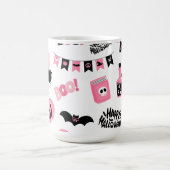 ピンクと黒のハロウィーン コーヒーマグカップ (中央)