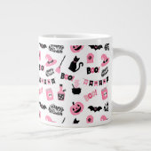 ピンクと黒のハロウィーン ジャンボコーヒーマグカップ (右)