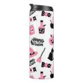 ピンクと黒のハロウィーン タンブラー (回転右)