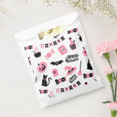 ピンクと黒のハロウィーン フェイバーバッグ (封をした状態)