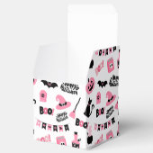 ピンクと黒のハロウィーン フェイバーボックス (オープン)