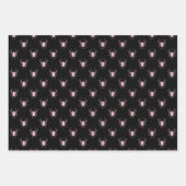 ピンクと黒のハロウィーン ラッピングペーパーシート (正面3)