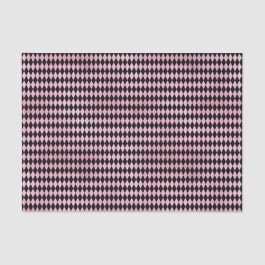 ピンクと黒のハーレクインダイヤモンド 薄葉紙 (正面)