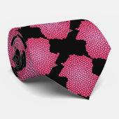 ピンクと黒のパターンタイ ネクタイ (ロール)