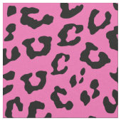 ピンクと黒のヒョウ柄 ファブリック (クローズアップ)