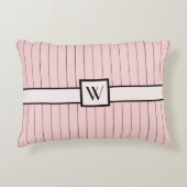 ピンクと黒のピンスリップアクセント枕 アクセントクッション (正面)