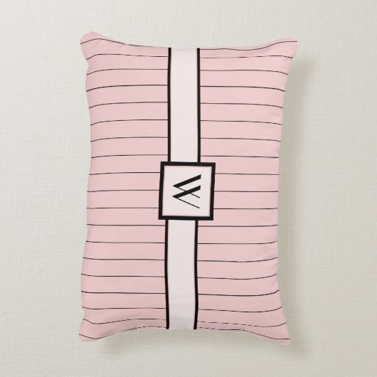 ピンクと黒のピンスリップアクセント枕 アクセントクッション (裏面(縦))