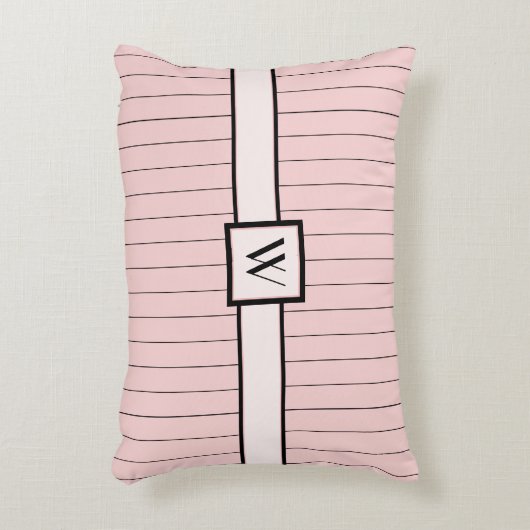 ピンクと黒のピンスリップアクセント枕 アクセントクッション (正面(垂直))
