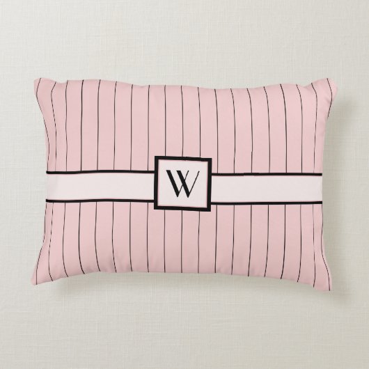 ピンクと黒のピンスリップアクセント枕 アクセントクッション (裏面)