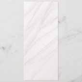 ピンクと黒のフローラ大理石結婚の メニュー (裏面)