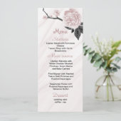 ピンクと黒のフローラ大理石結婚の メニュー (スタンド正面)