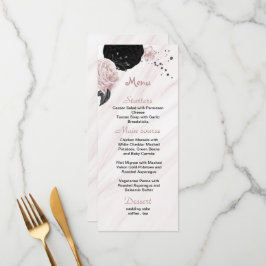 ピンクと黒のフローラ結婚ー メニュー
