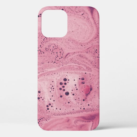 ピンクと黒のフローラ織り Case-Mate iPhoneケース (裏面)