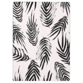 ピンクと黒のブラシパーム離れのパターン クリップボード (裏面)