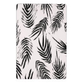 ピンクと黒のブラシパーム離れのパターン ミニクリップボード (裏面)