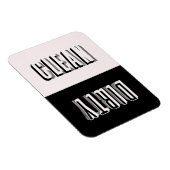 ピンクと黒のブロックモダンタイポグラフィ食洗機 マグネット (右側)