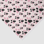 ピンクと黒のポープリント 薄葉紙 (詳細)