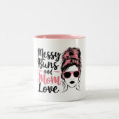 ピンクと黒のモンラブギフト ツートーンマグカップ (中央)