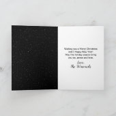 ピンクと黒のリボン　ギフト　メリークリスマス シーズンカード (内部)