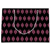 ピンクと黒のレース抱き枕 ラージペーパーバッグ (正面)