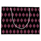 ピンクと黒のレース抱き枕 ラージペーパーバッグ (裏面)